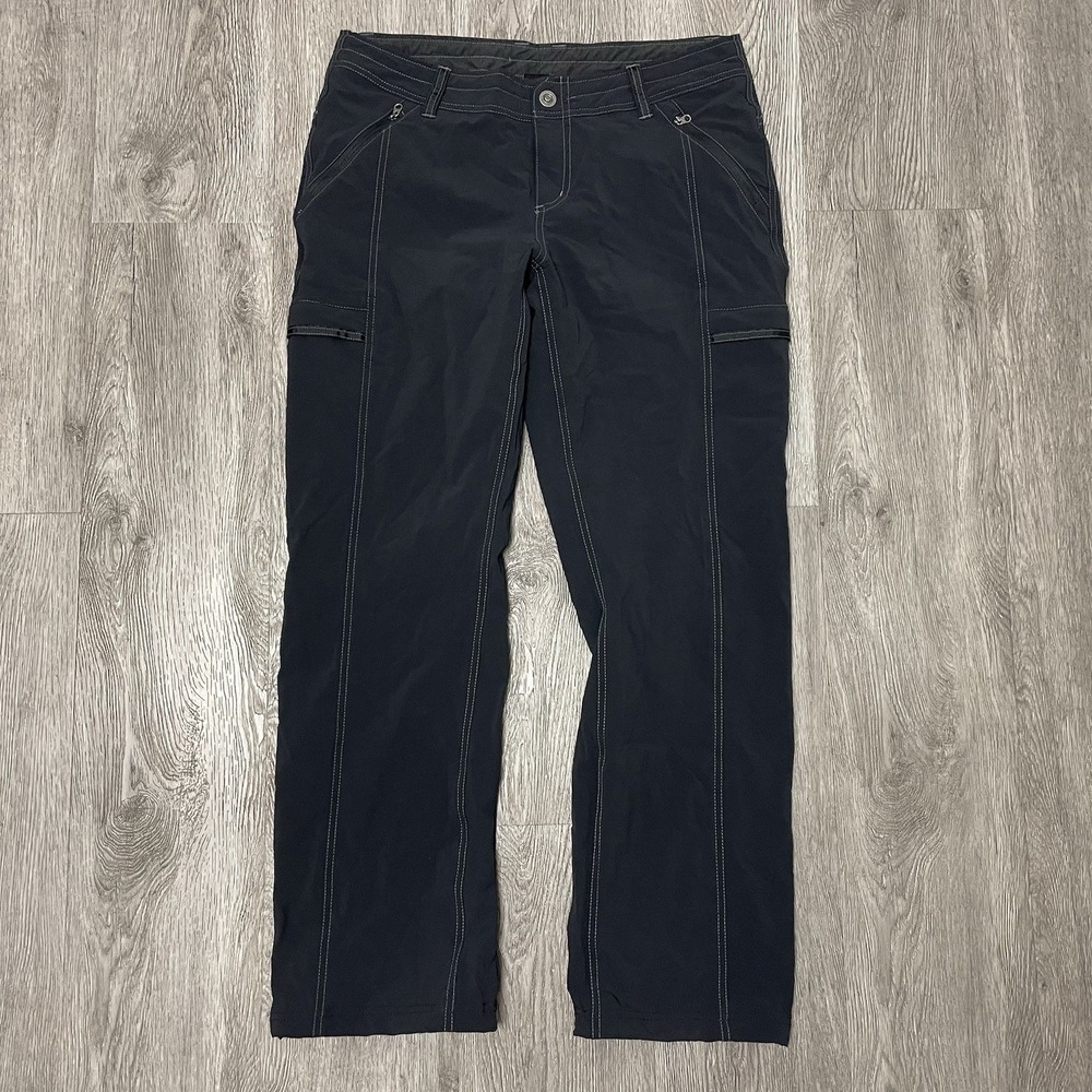 Kuhl Pants Womens 12 Black Raid Hiking Cargo Outdoor Performance Stretch